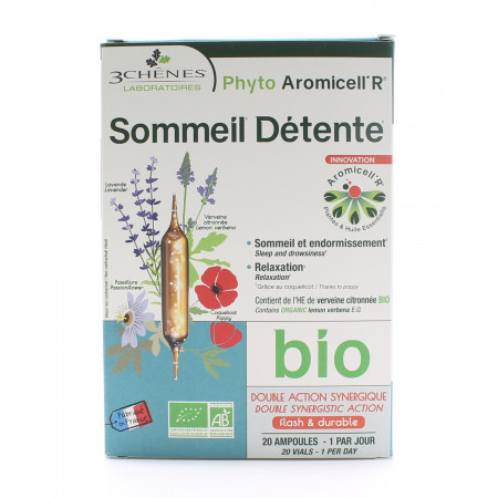 Phyto Aromicell'R Sommeil Détente Bio 20 ampoules - Univers Pharmacie