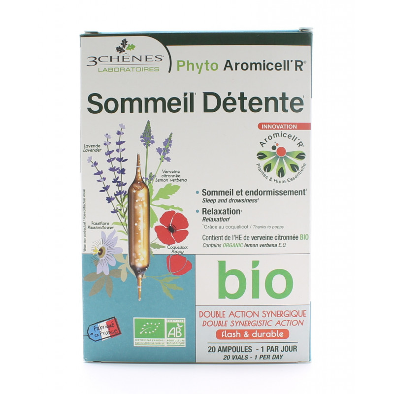 Phyto Aromicell'R Sommeil Détente Bio 20 ampoules - Univers Pharmacie