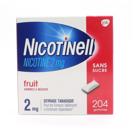 Nicotinell 2mg Fruit 204 gommes - Univers Pharmacie