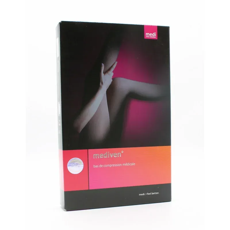 Mediven 20 Karesse Bas Autofix Platinum T2 Long Noir - Univers Pharmacie