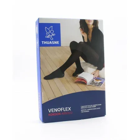 Thuasne Venoflex Kokoon Absolu Chaussettes de Compression Médicale T1N Losanges Noir - Univers Pharmacie