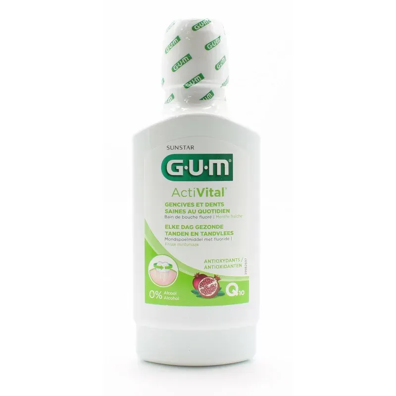 GUM ActiVital Q10 Bain de Bouche 300ml - Univers Pharmacie