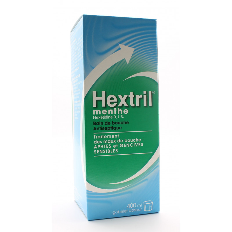 Hextril Menthe 0,1% Bain de Bouche 400ml - Univers Pharmacie