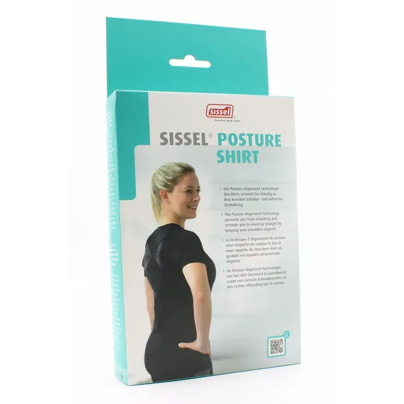 Sissel Posture Shirt Femme Noir Taille S - Univers Pharmacie