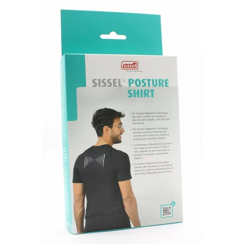 Sissel Posture Shirt Homme Noir Taille M - Univers Pharmacie