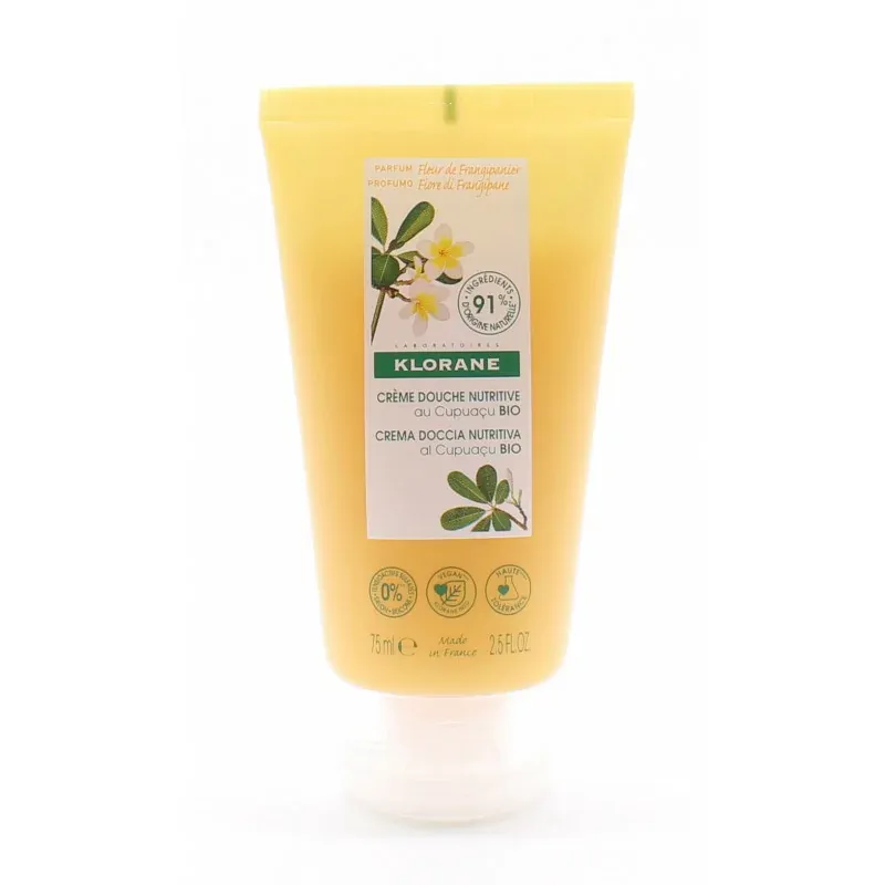 Klorane Crème de Douche Nutritive Fleur de Frangipanier 75ml - Univers Pharmacie