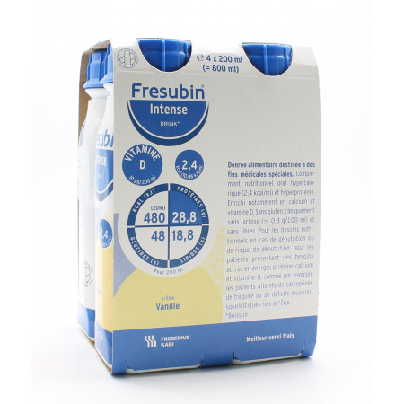 Fresubin Intense Drink Arôme Vanille 4X200ml - Univers Pharmacie