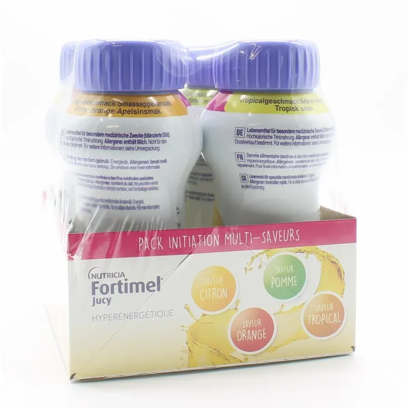 Nutricia Fortimel Jucy Multi-Saveurs X4 200ml - Univers Pharmacie