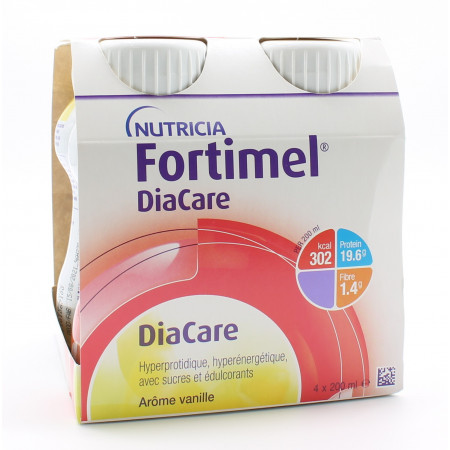 Nutricia Fortimel DiaCare Vanille 4X200ml - Univers Pharmacie