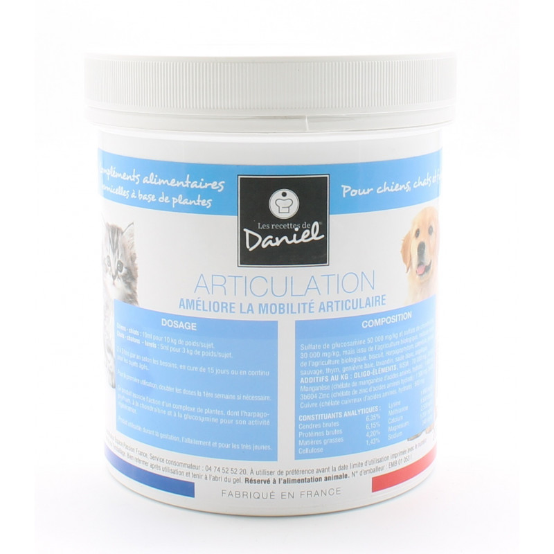 Les Recettes de Daniel Articulations Chiens Chats Furets 200g - Univers Pharmacie Les Recettes de Daniel Articulations Chiens Chats Furets 200g - Univers Pharmacie