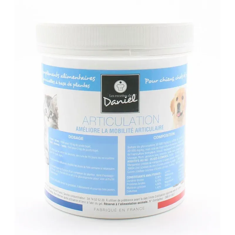 Les Recettes de Daniel Articulations Chiens Chats Furets 200g - Univers Pharmacie