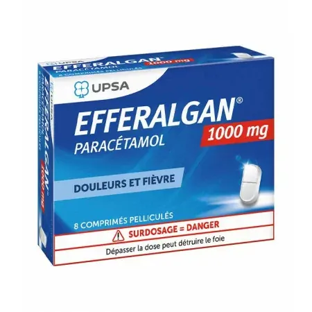 Efferalgan 1000mg 8 comprimés - Univers Pharmacie