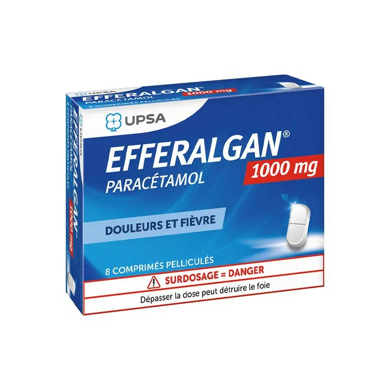 Efferalgan 1000mg 8 comprimés - Univers Pharmacie