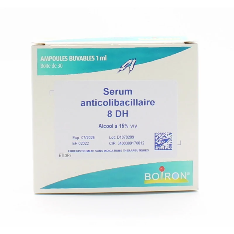 Boiron Serum Anticolibacillaire 8dh 30 ampoules - Univers Pharmacie