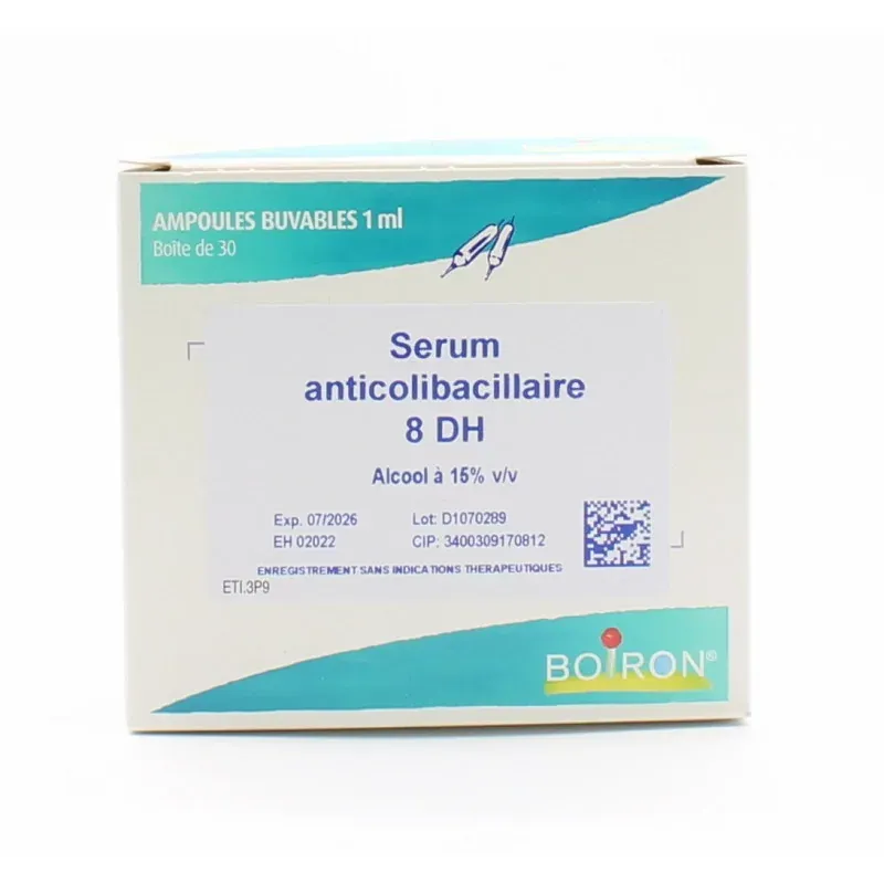 Boiron Serum Anticolibacillaire 8dh 30 ampoules - Univers Pharmacie Boiron Serum Anticolibacillaire 8dh 30 ampoules - Univers Pharmacie
