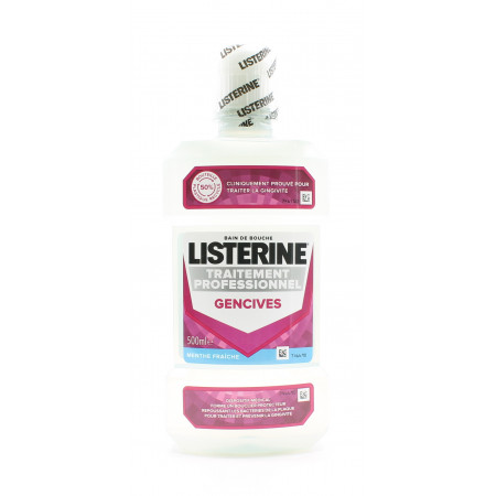 Listerine Traitement Professionnel Gencives Menthe Fraîche 500ml - Univers Pharmacie
