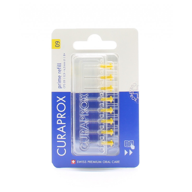 Curaprox Prime Refill 09 8 brossettes interdentaires - Univers Pharmacie Curaprox Prime Refill 09 8 brossettes interdentaires - Univers Pharmacie