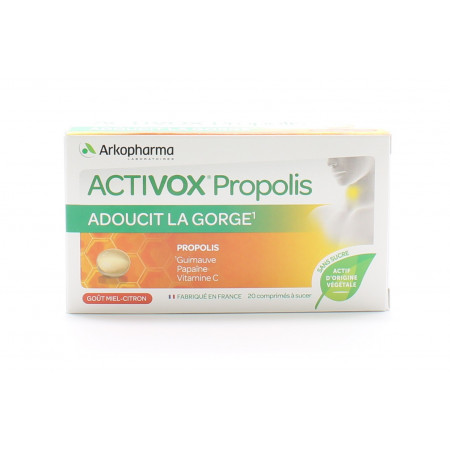 Arkopharma Activox Propolis Goût Miel-citron 20 comprimés à sucer - Univers Pharmacie