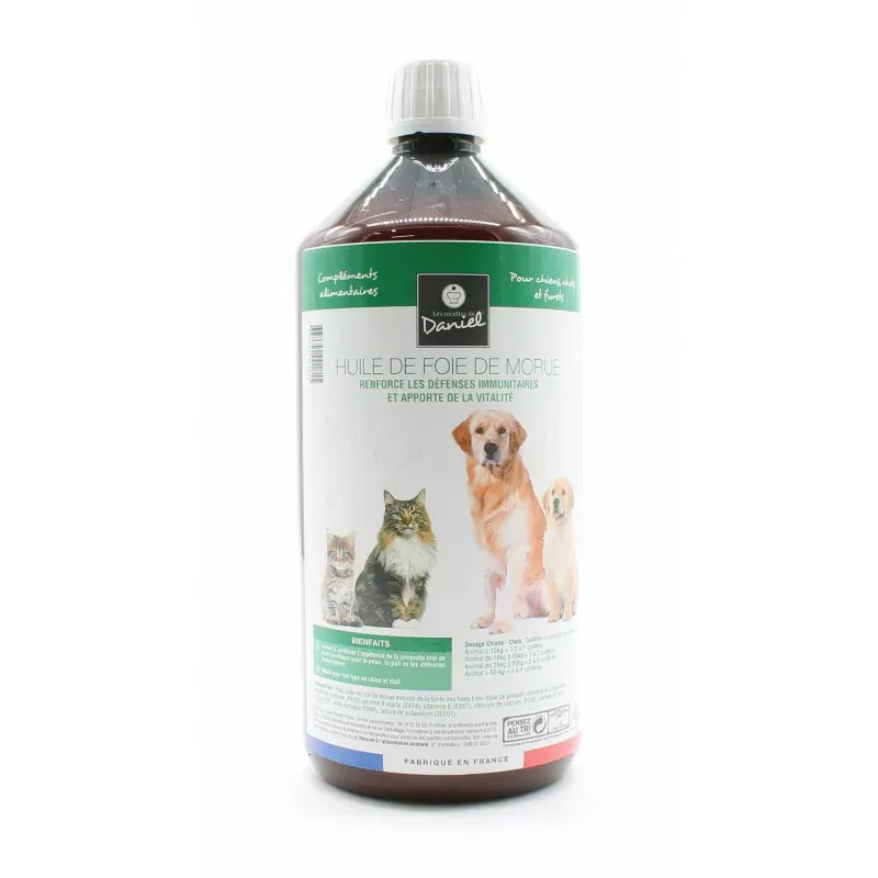 Les Recettes de Daniel Huile de Foie de Morue 1L - Univers Pharmacie