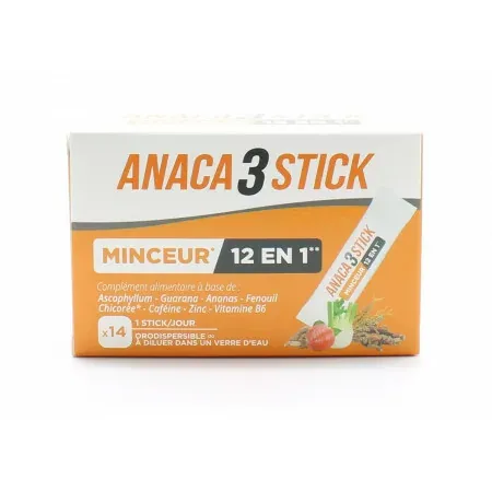 Anaca3 Stick Minceur 12en1 14 sticks - Univers Pharmacie