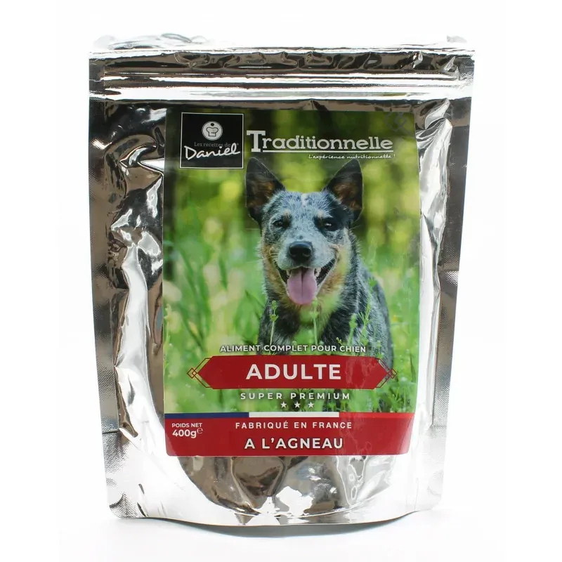 Les Recettes de Daniel Traditionnelle Chien Adulte Agneau 400g - Univers Pharmacie