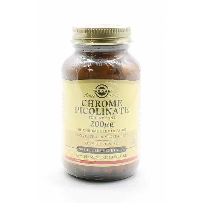 Solgar Chrome Picolinate 200µg 90 gélules - Univers Pharmacie