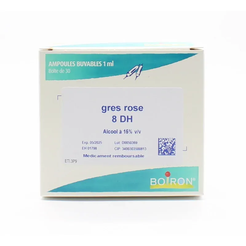 Boiron Gres Rose 8DH Ampoules Buvables 30X1ml - Univers Pharmacie
