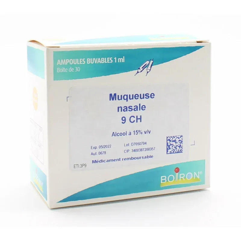 Boiron Muqueuse Nasale 9ch 30 ampoules - Univers Pharmacie