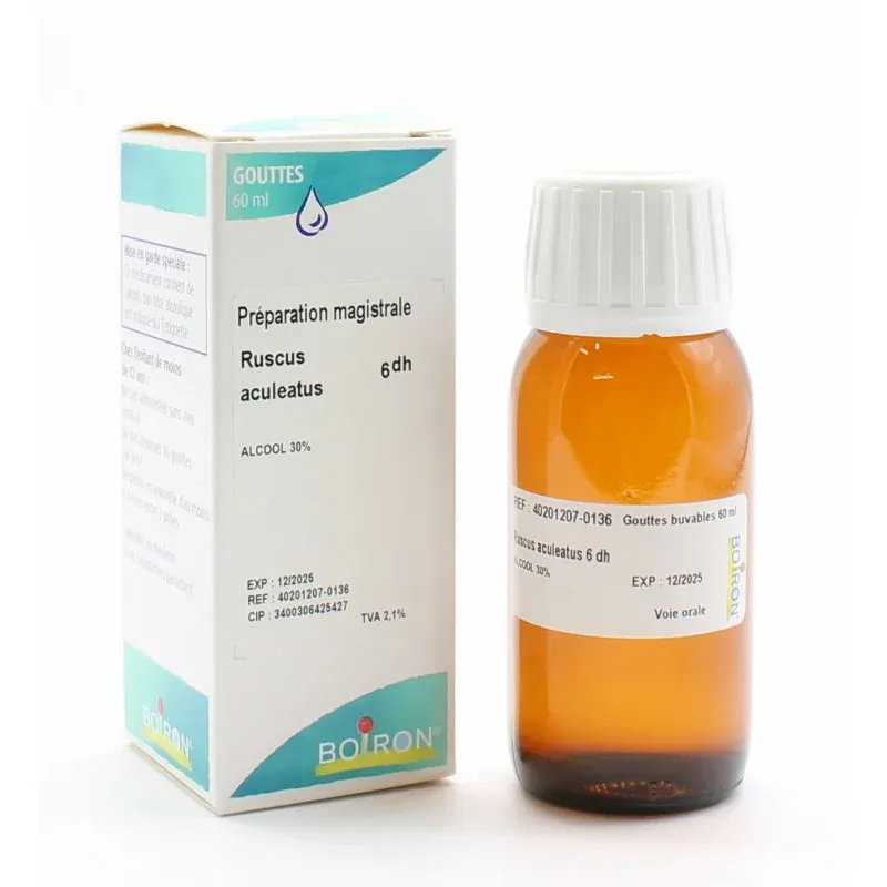 Boiron Ruscus Aculeathus 6dh Solution Buvable 60ml - Univers Pharmacie