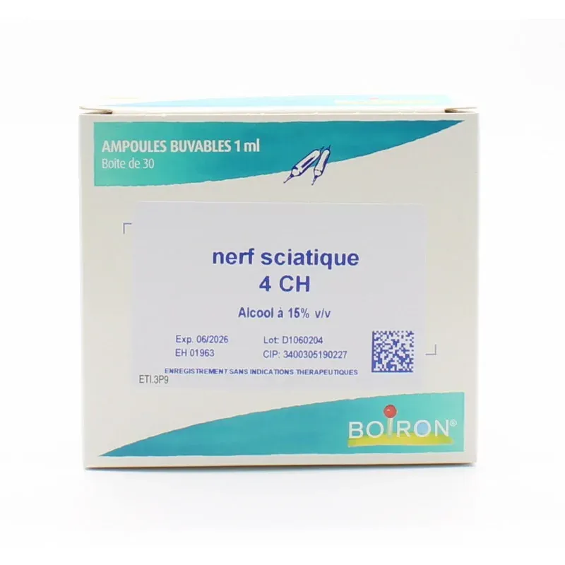 Boiron Nerf Sciatique 4CH 30 ampoules - Univers Pharmacie