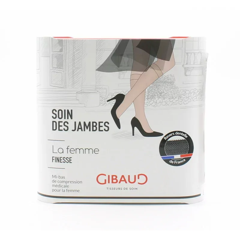 Gibaud La Femme Finesse Mi-bas Dentelle T2N Peau Très Claire - Univers pharmacie