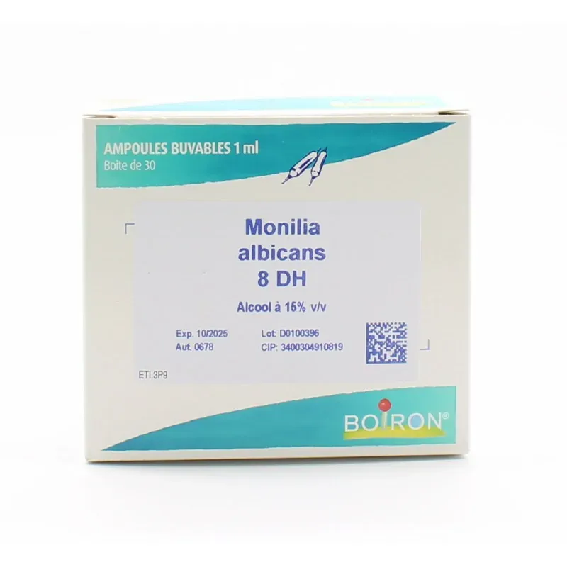 Boiron Monilia Albicans 8DH Ampoules Buvables 30X1ml - Univers Pharmacie