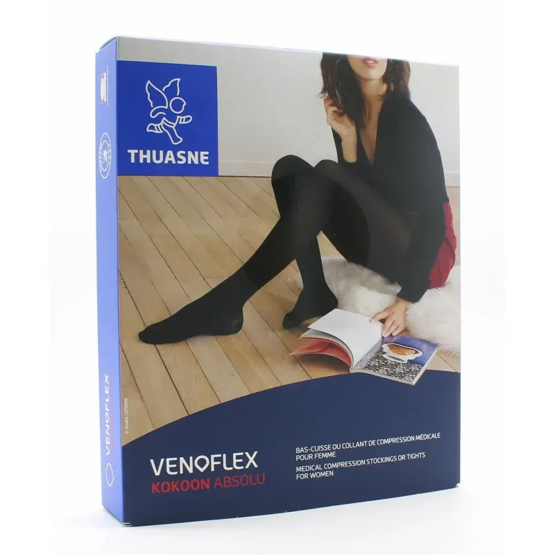 Thuasne Venoflex Kokoon Absolu Bas-cuisse de Compression Médicale T5N Beige Naturel - Univers Pharmacie