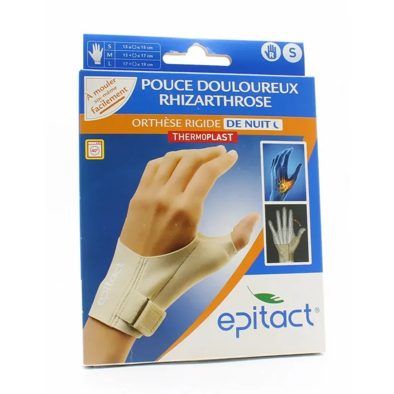 Epitact Rhizarthrose Orthèse Rigide Nuit Thermoplast Droite S - Univers Pharmacie