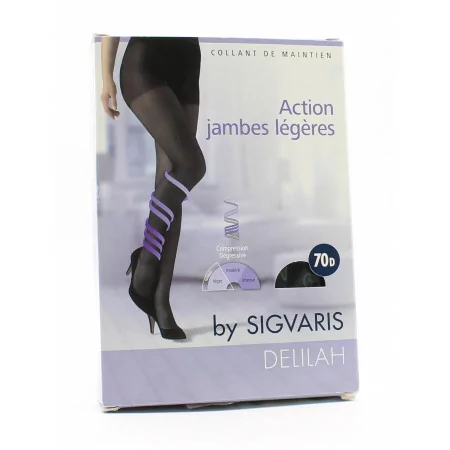 Sigvaris Delilah Collant Action Jambes légères T1 70D Noir - Univers Pharmacie