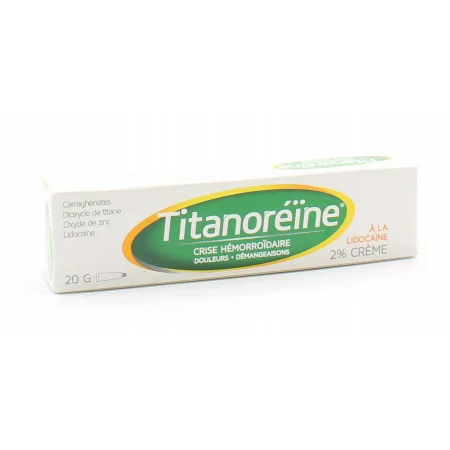 Titanoréïne 2% Crème à la Lidocaïne 20 g - Univers Pharmacie