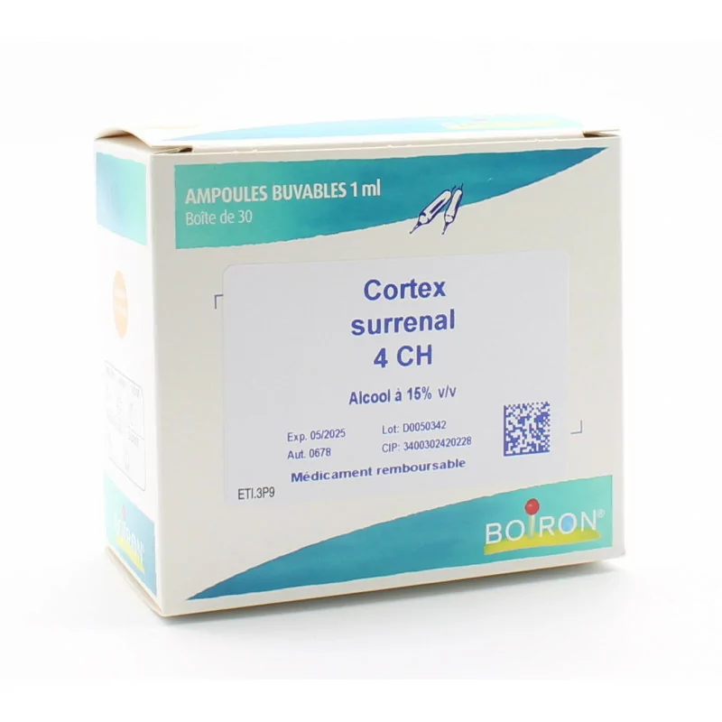 Boiron Cortex Surrenal 4ch 30 ampoules - Univers Pharmacie