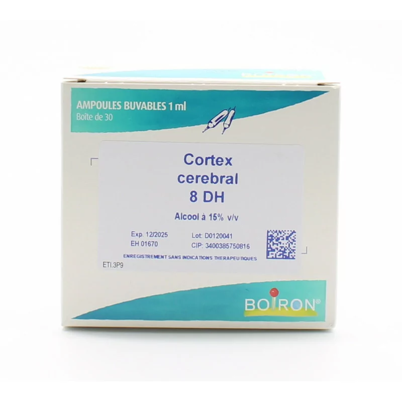 Boiron Cortex Cerebral 8DH 30 ampoules - Univers Pharmacie