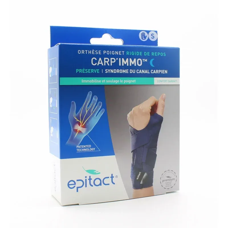 Epitact Carp'Immo Orthèse de Poignet Rigide de Repos Gauche Taille S - Univers Pharmacie