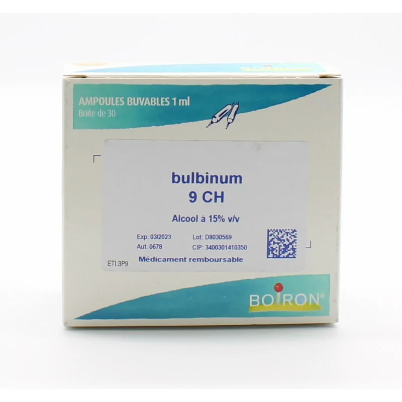 Boiron Bulbinum 9CH Ampoules Buvables 30X1ml - Univers Pharmacie
