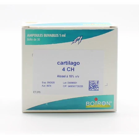 Boiron Cartilago 4CH Ampoules Buvables 30X1ml - Univers Pharmacie