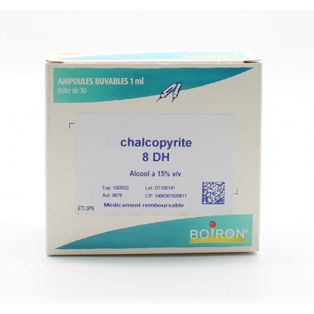 Boiron Chalcopyrite 8DH Ampoules Buvables 30X1ml - Univers Pharmacie