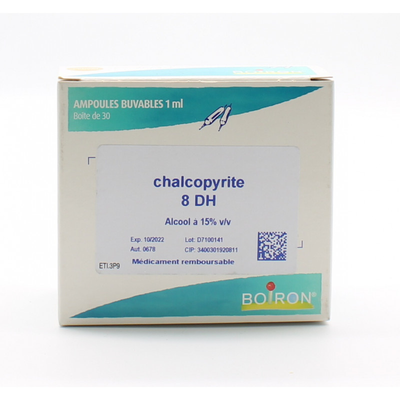 Boiron Chalcopyrite 8DH Ampoules Buvables 30X1ml Univers Pharmacie