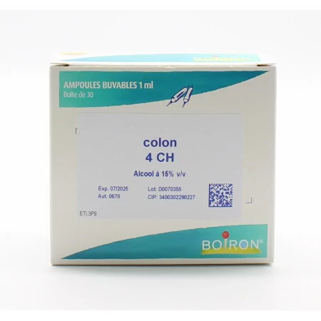 Boiron Colon 4CH Ampoules Buvables 30X1ml - Univers Pharmacie