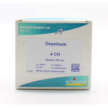 Boiron Osseinum 4CH Ampoules Buvables 30X1ml - Univers Pharmacie