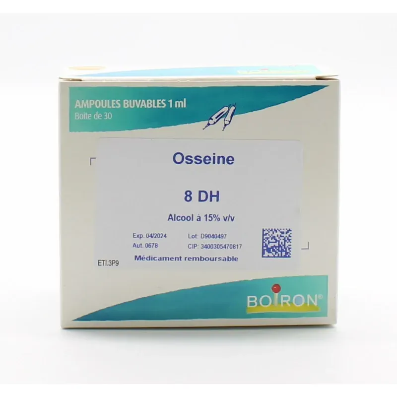 Boiron Osseinum 8DH Ampoules Buvables 30X1ml - Univers Pharmacie