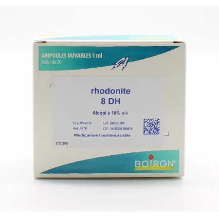 Boiron Rhodonite 8DH Ampoules Buvables 30X1ml - Univers Pharmacie