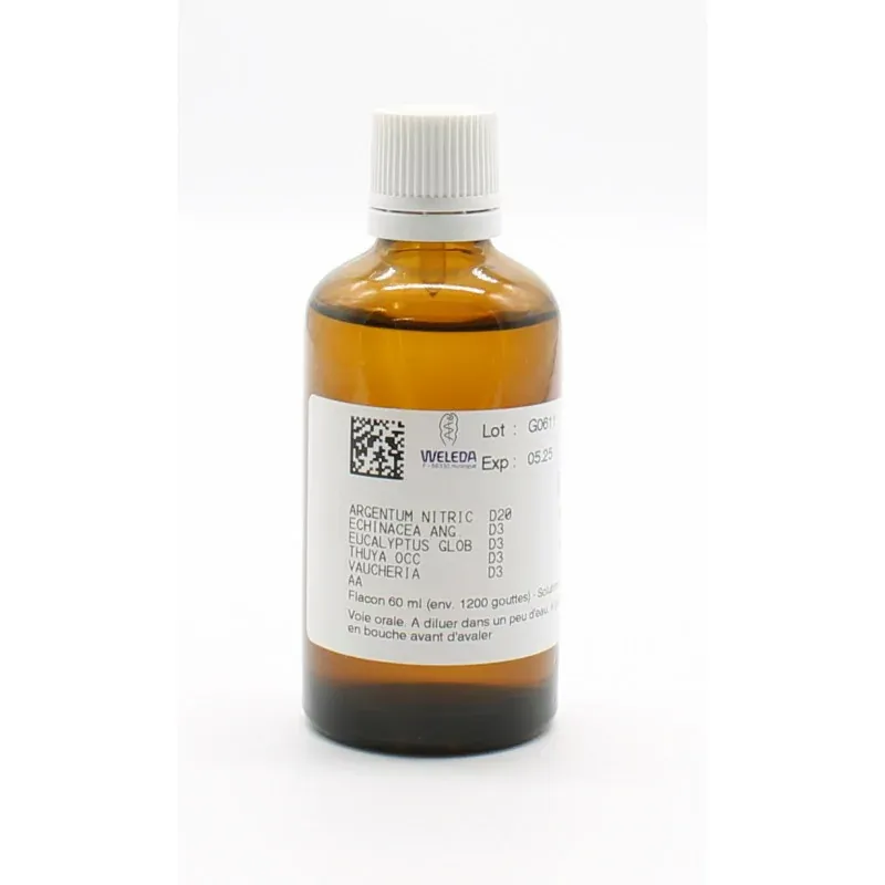 Weleda W378 Argentum Nitric D20 Solution Buvable 60ml - Univers Pharmacie