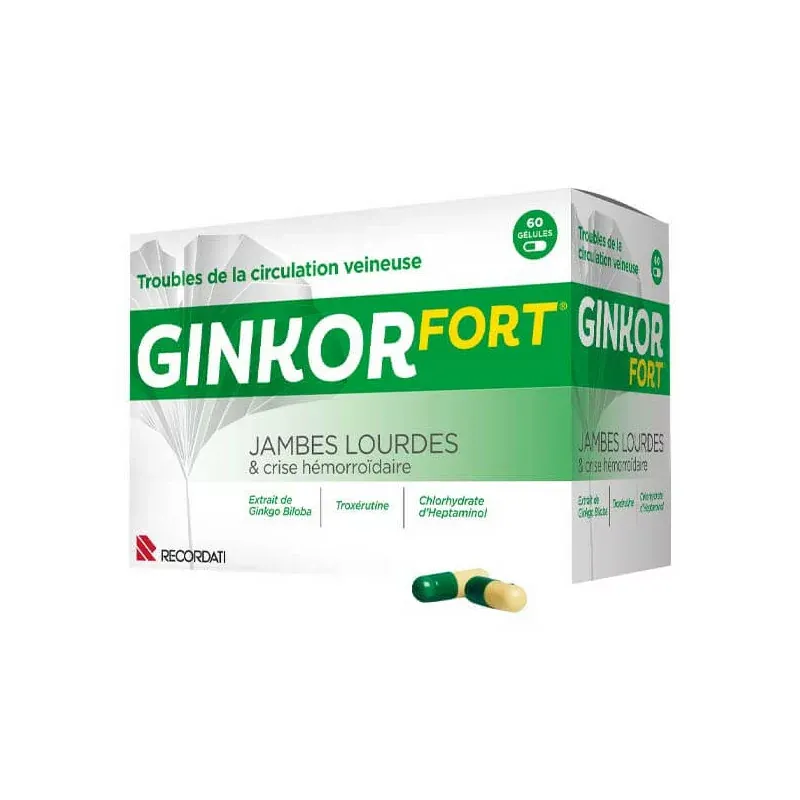 Ginkor Fort 60 gélules - Univers Pharmacie Ginkor Fort 60 gélules - Univers Pharmacie