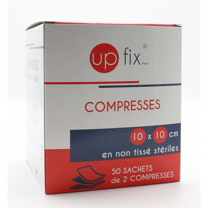Up Fix Compresses en Non Tissé Stériles 10X10cm